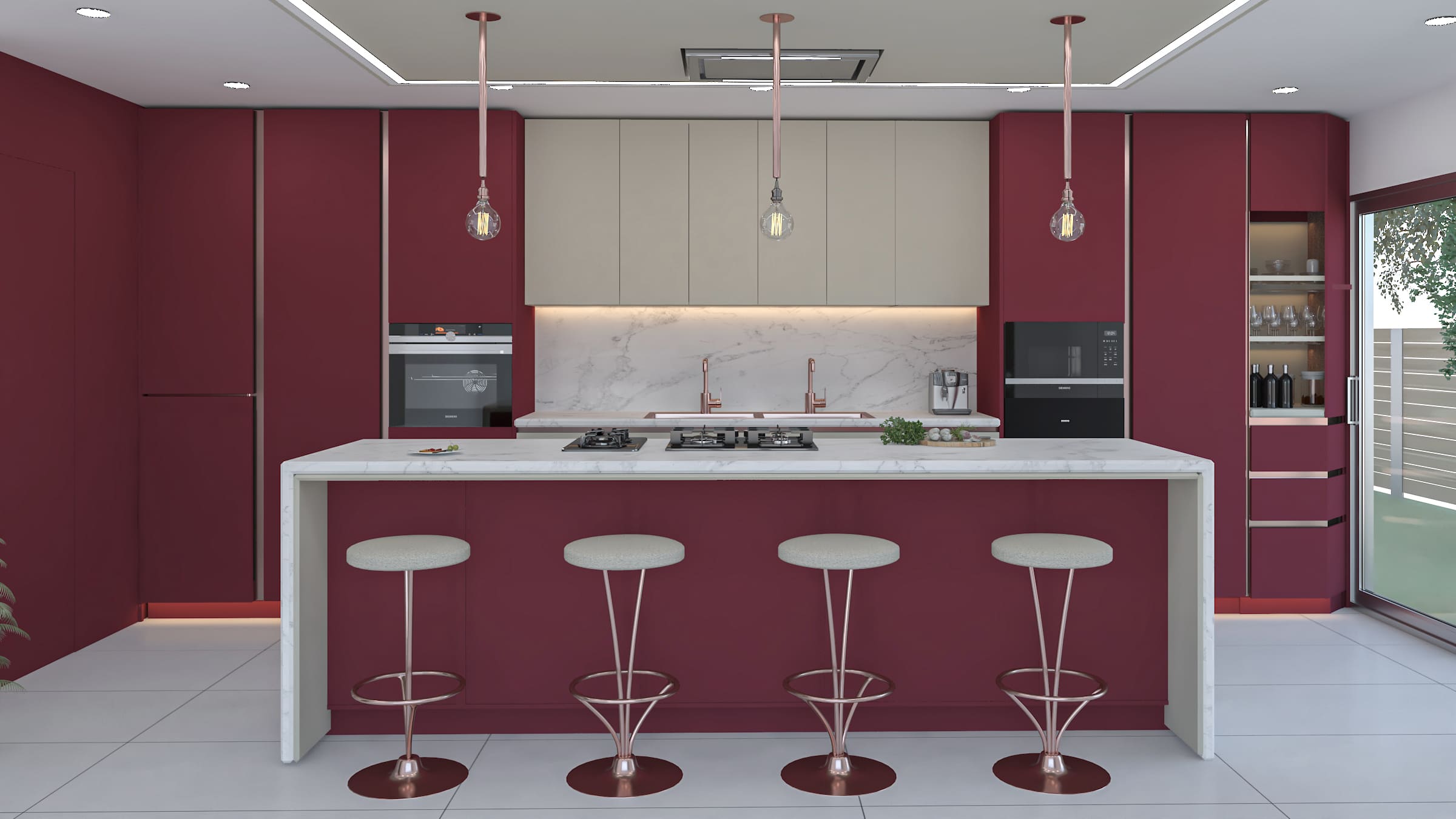 Burgundy Kitchen